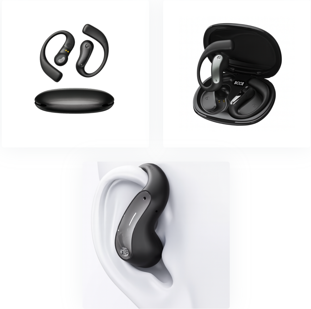 Nuevos auriculares Bluetooth abiertos OWS con reducción de ruido AI traducción en tiempo real mas de 60 idiomas.