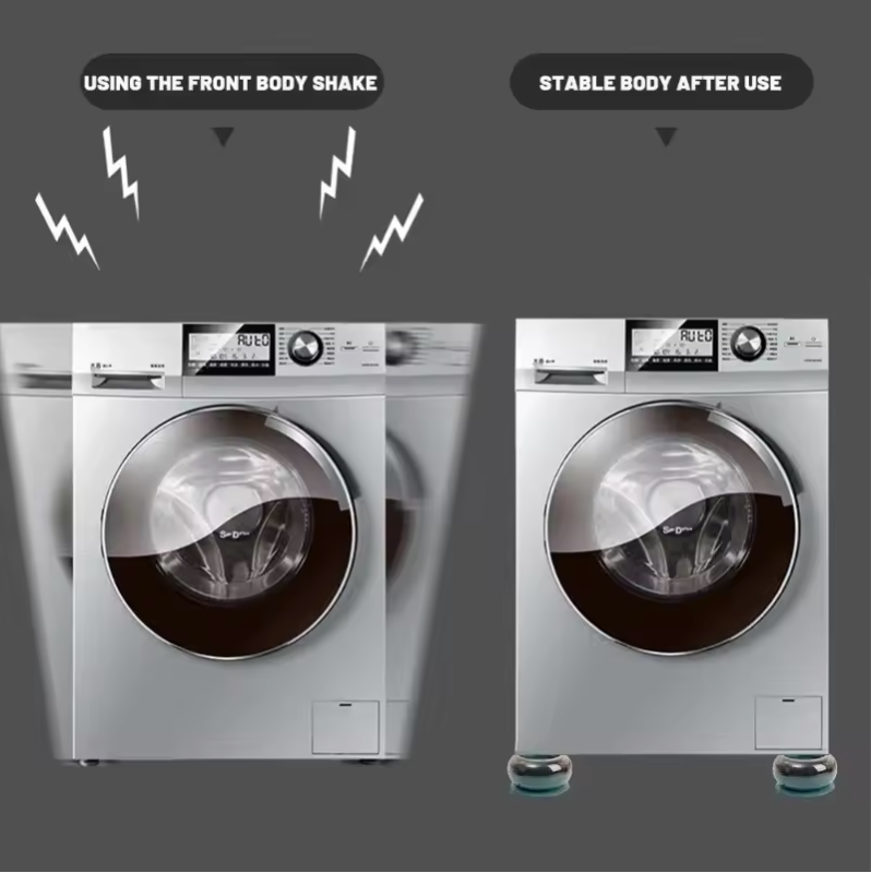 Almohadillas antivibración universales, alfombrilla de goma para pies para lavadora, almohadilla silenciosa para muebles de refrigerador, Base de pie de elevación para muebles